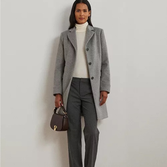 Ralph Lauren Grey Wool Coat - Picture 1 of 6